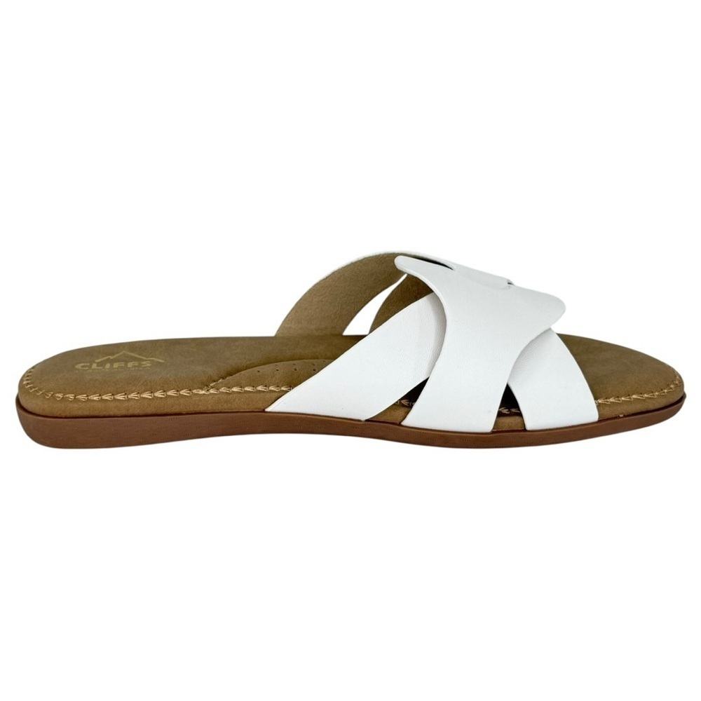 Cliffs by White Mountain Fortunate White Womens Slide Sandals Size 11M - Picture 5 of 12